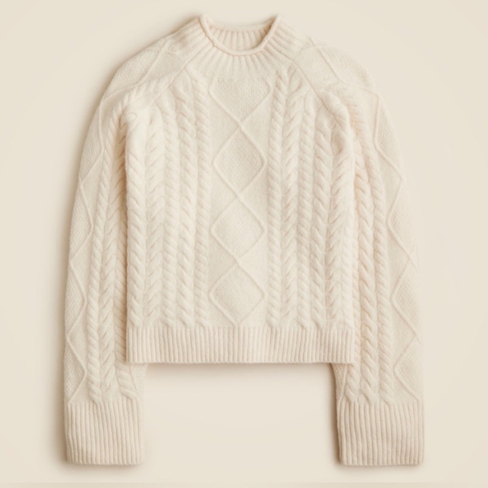 🦙 {PRICE FIRM} J. Crew Cableknit Rollneck Sweater in Supersoft Yarn